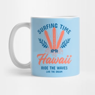 Hawaii summer surfing time Mug